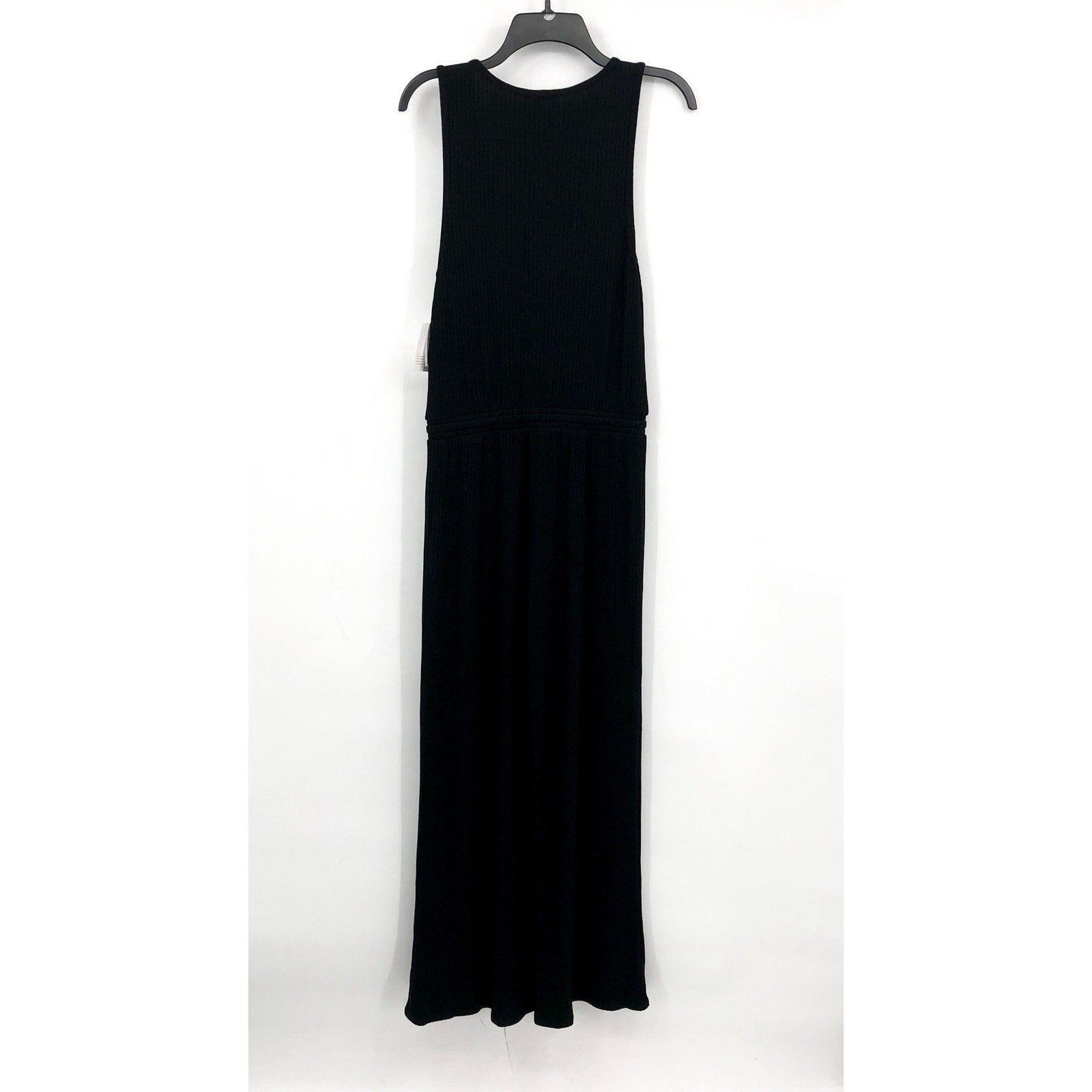 BEYOND YOGA Women's Jetsetter Wide Leg Jumpsuit Small Black Rib V Neck NWT