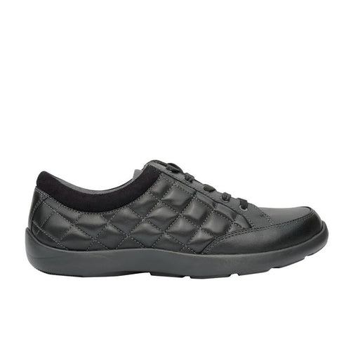 Anodyne Womens No. 75 Casual Sport Sneaker US 9.5 Wide EU 39.5 Black Leather