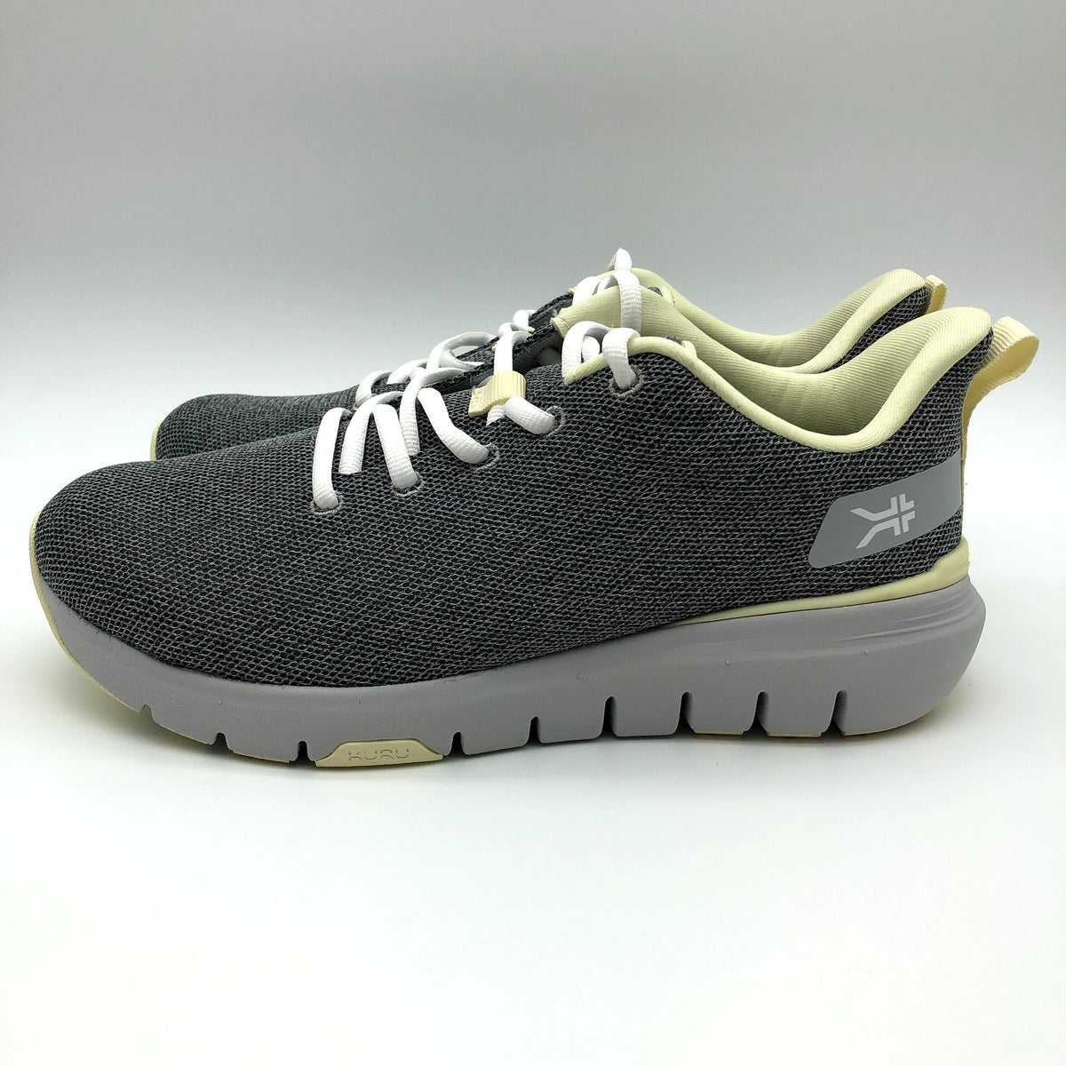 KURU Womens Flex Via Sneakers Size 10.5 Dove Gray Pale Lime Athletic Shoes NWOB