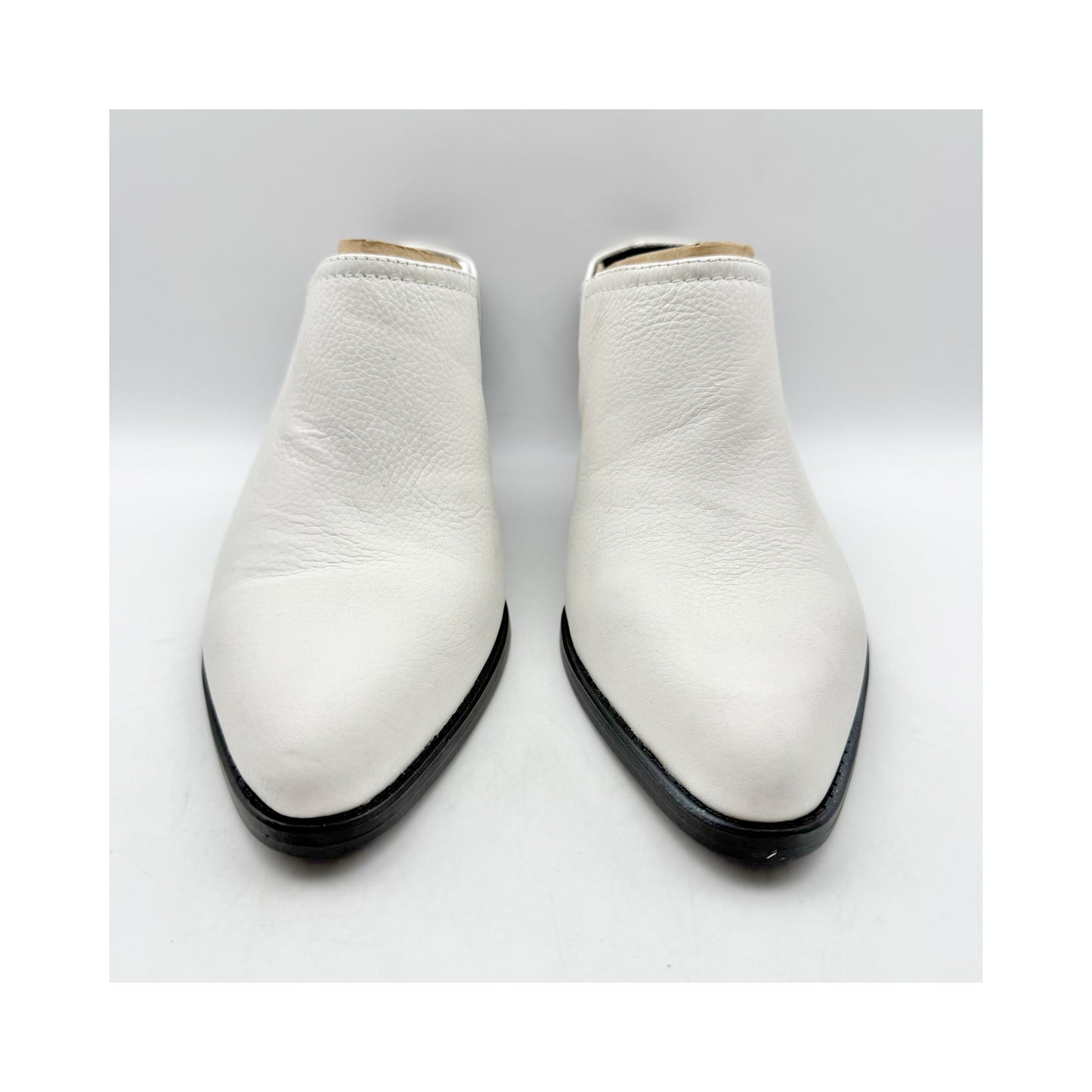 Naturalizer Womens Fairmont Mules US 12 M EU 43 White Leather Slip On NWOB