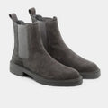 Saint Morta Men's Chunky Chelsea Boots Size 9 EU 43 Dark Grey Suede NIB