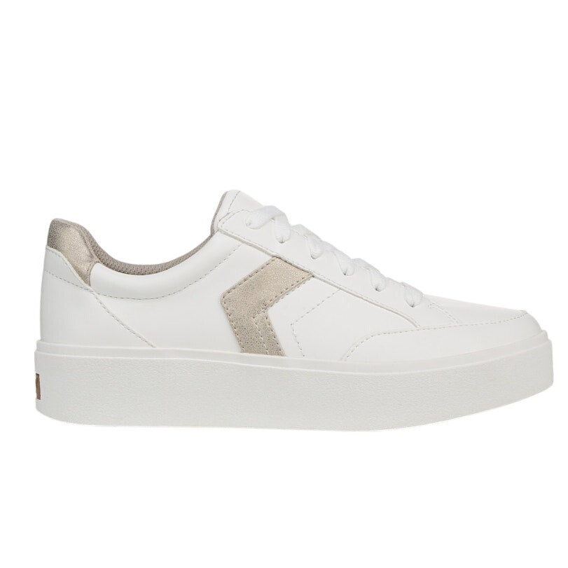 Dr. Scholls Womens Madison Low Top Sneakers US 10 Wide White Vegan Leather NIB