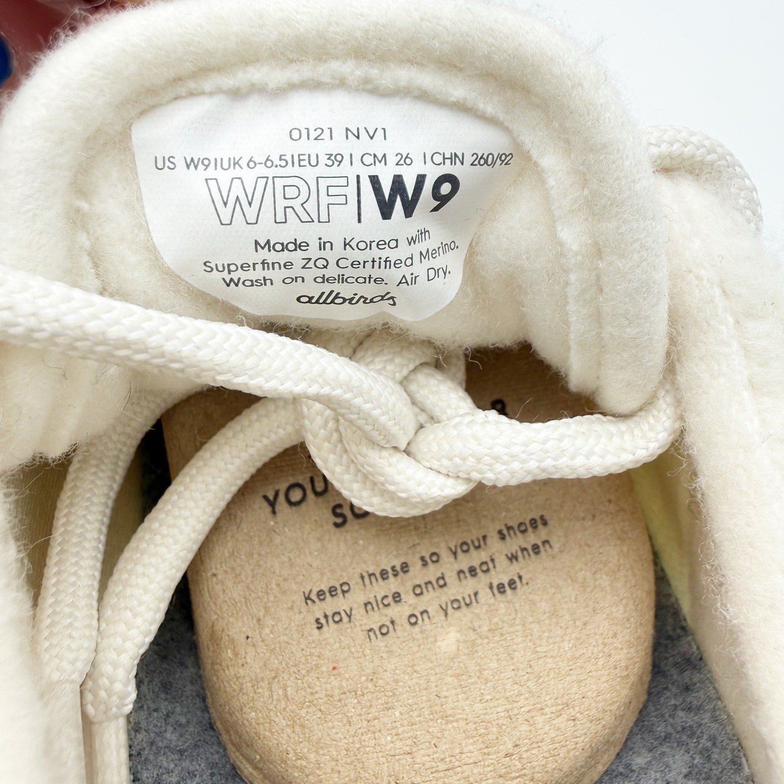 AllBirds Womens Runner Fluff Sneakers US 9 EU 39 White Merino Wool Comfort NIB