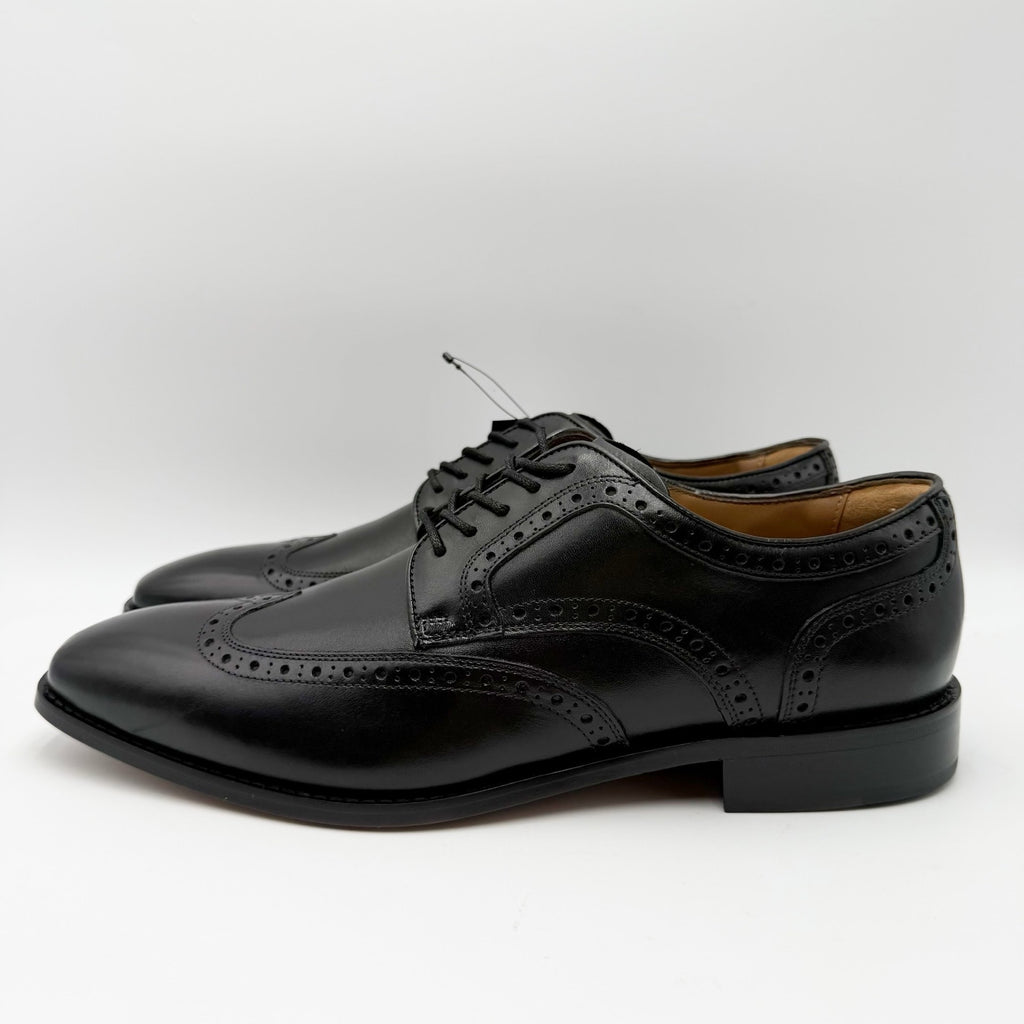 Florsheim Mens Conetta Wing Tip Oxford Shoes Size 11.5 M Black Leather NIB