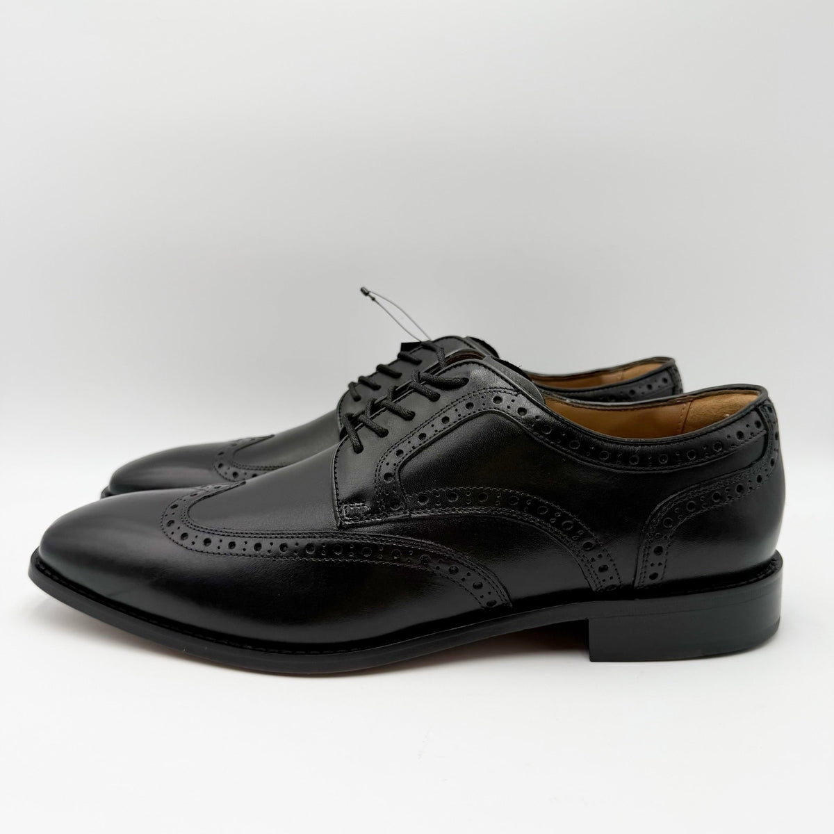 Florsheim Mens Conetta Wing Tip Oxford Shoes Size 11.5 M Black Leather NIB
