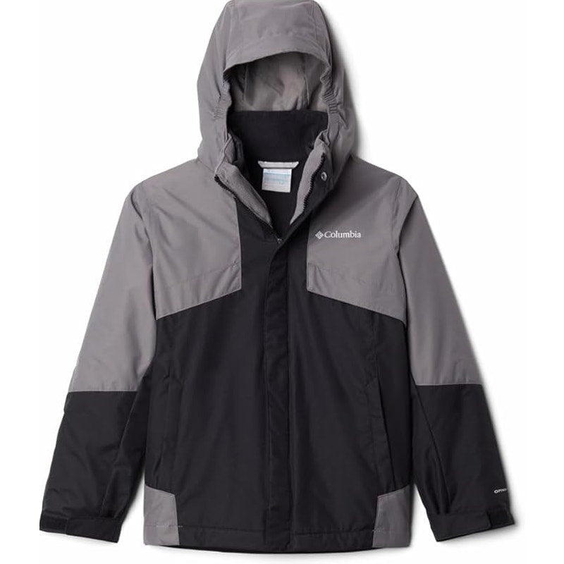 Columbia Boys Bugaboo II Fleece Interchange Jacket XS Grey Black Hooded NWOT