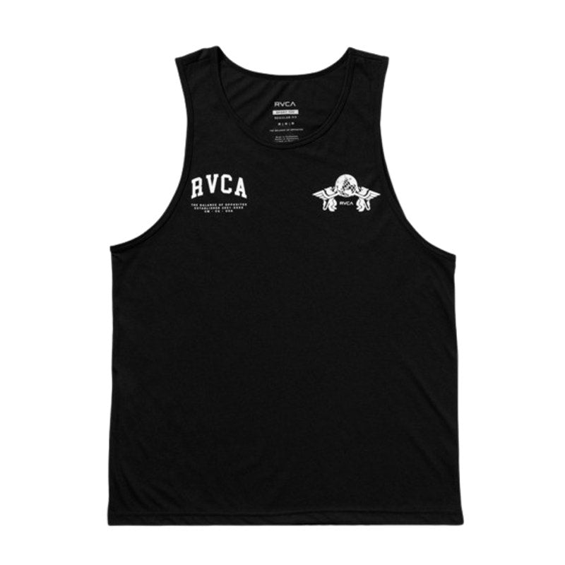 RVCA Men's Global Rank Vest Tank Top Large Black Performance Fit NWT