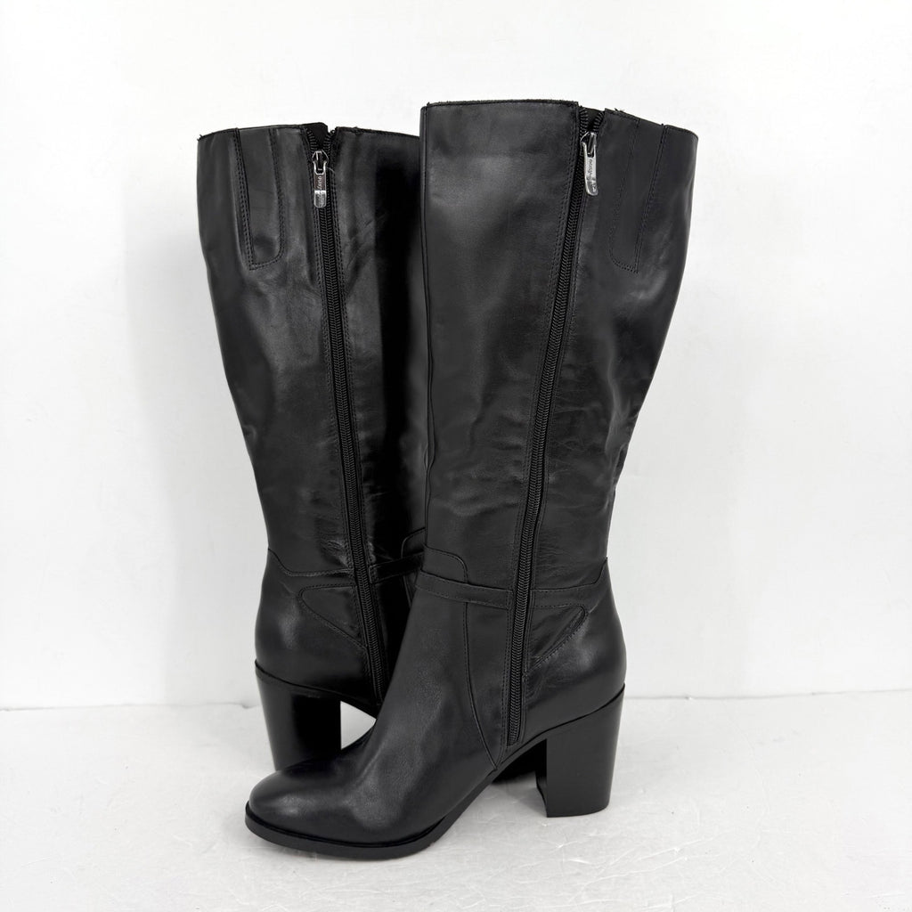 Easy Spirit Womens Eflex Imani Knee High Boots US 8.5 Black Leather NWOB