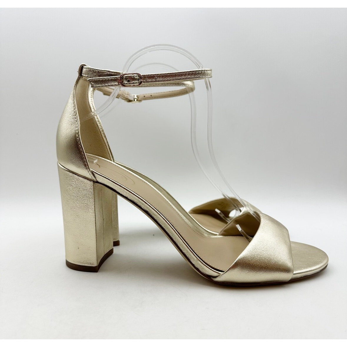 Sam Edelman Womens Robyn Heeled Sandals Size 11 M EU 42 Gold Patent Leather NWOB