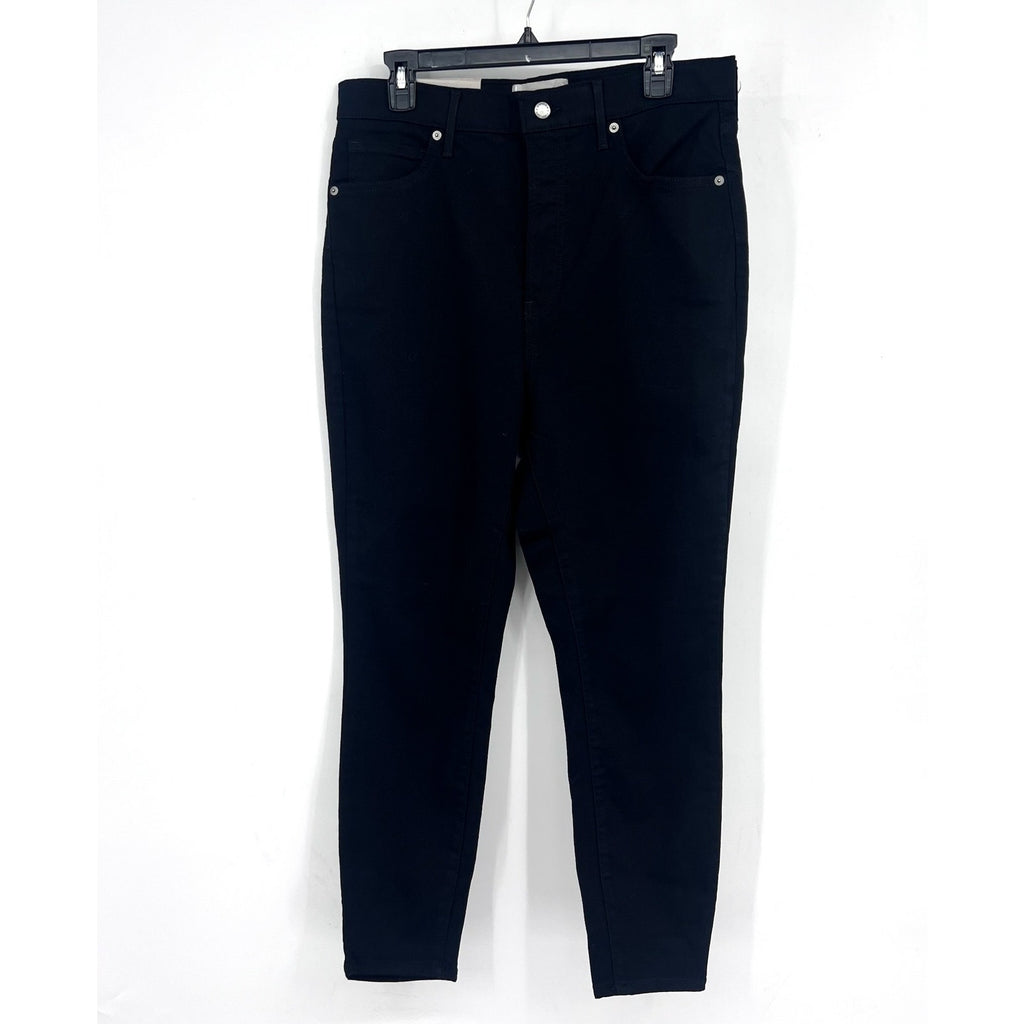 EVERLANE Womens Way-High Skinny Jeans 33x26 US 16 Crop Black Denim NWT