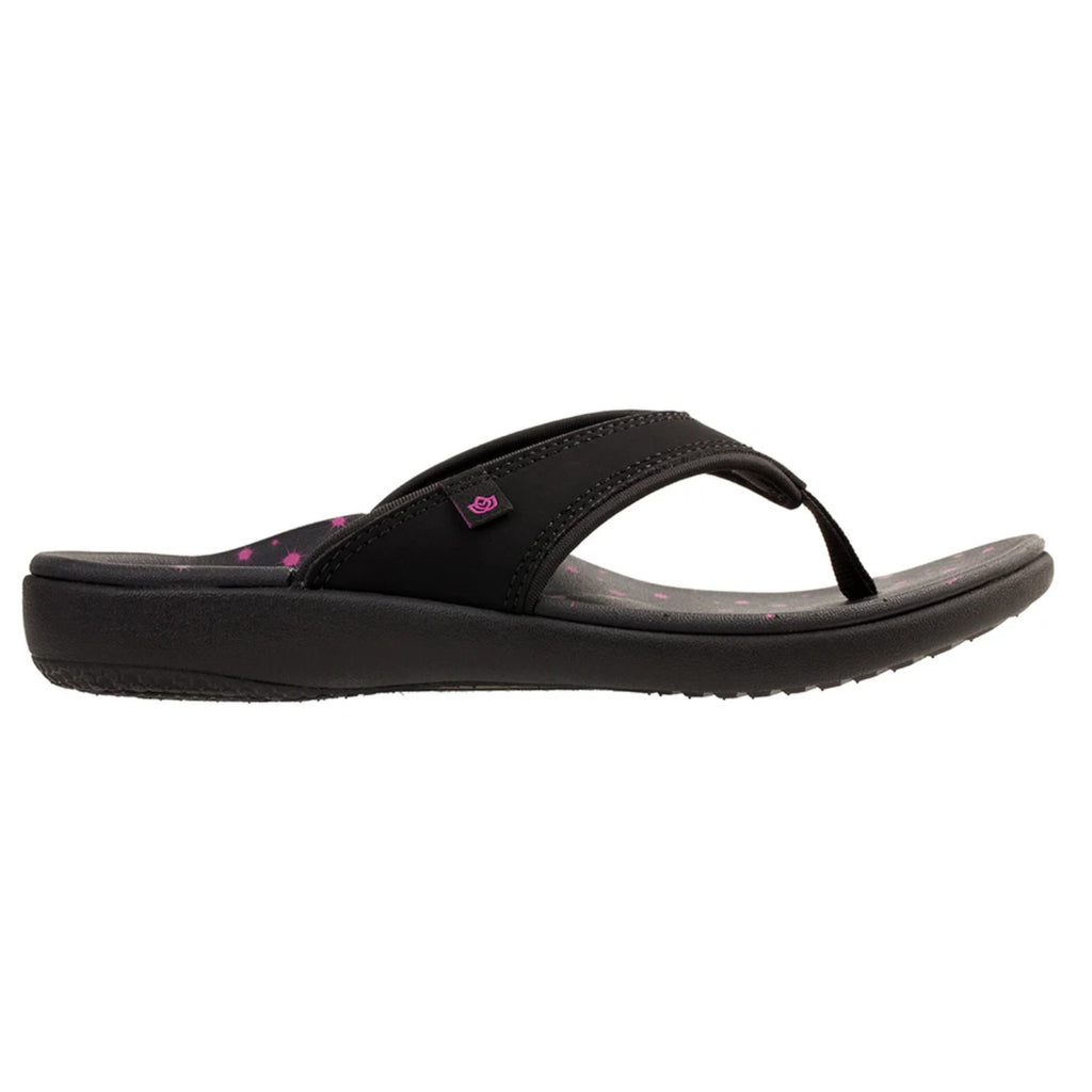 Spenco Waco Womens Yumi Constellation Flip Flops Size 10 Black Sandal Stars NWOB