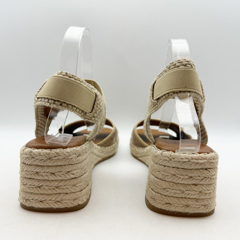 Zodiac Womens Noreen Wedge Sandals US 8.5 EU 39 Tan NWOB