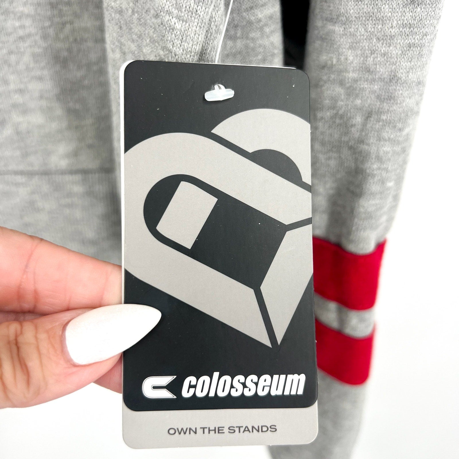 COLOSSEUM Womens NC State Quarter-Zip Fleece Sweatshirt Large Heather Grey NWT