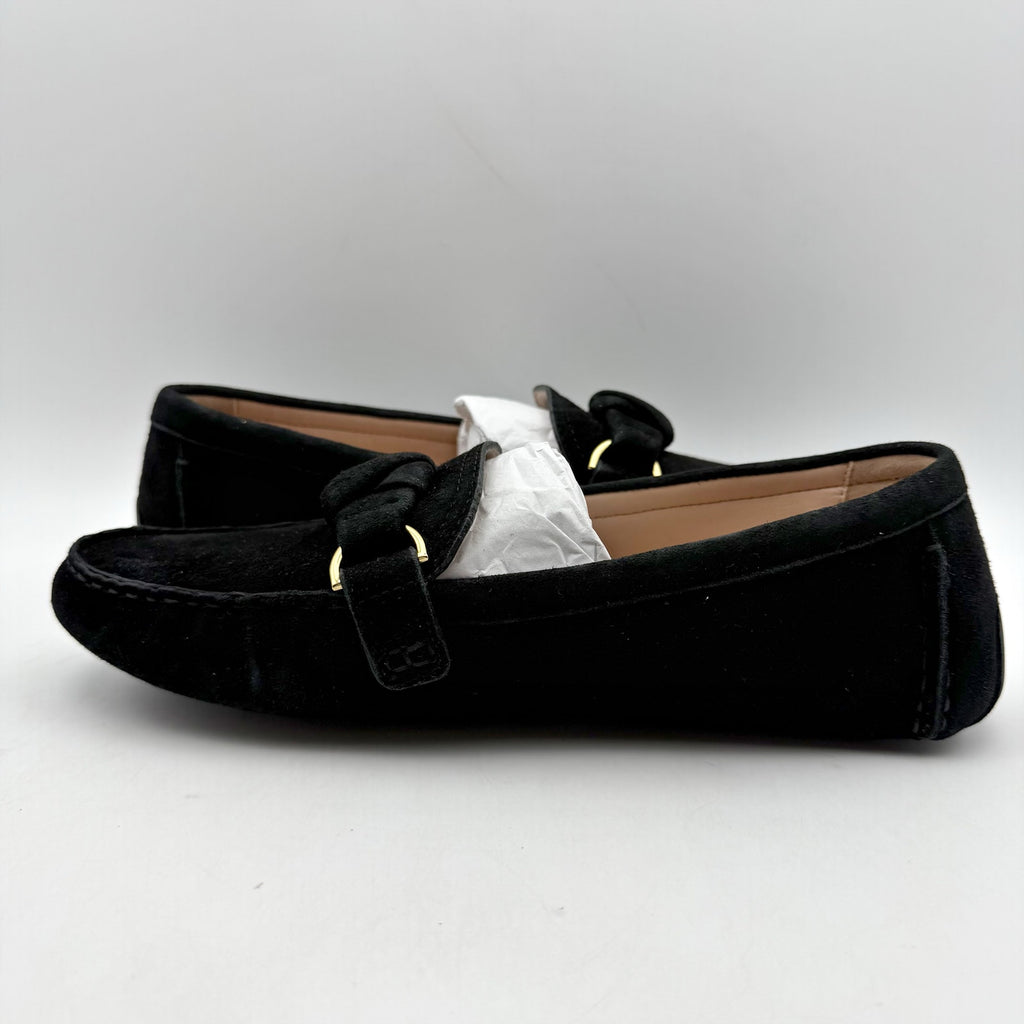 Cole Haan Womens Emmie Knot Driver Loafers US 8 B EU 38.5 Black Suede NIB
