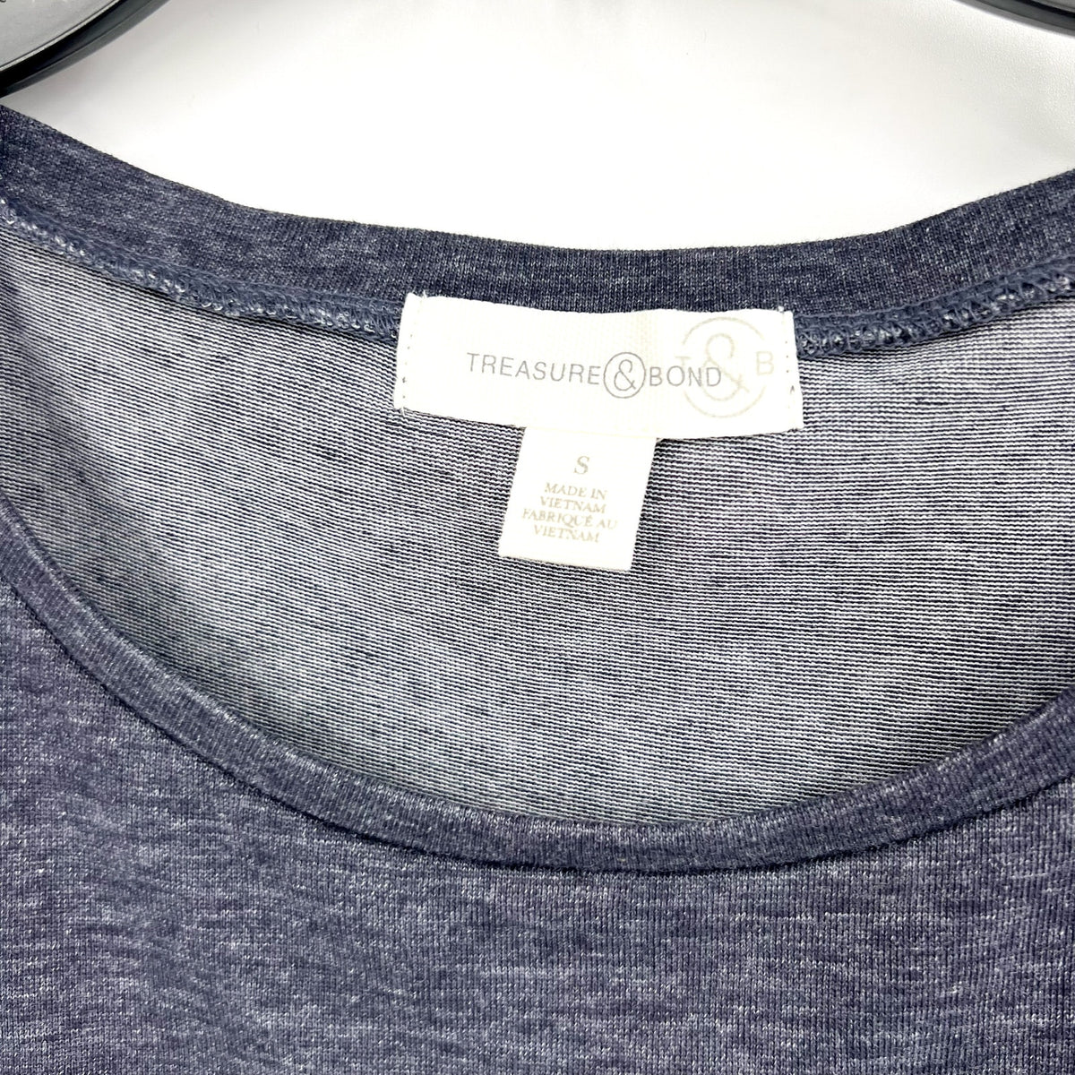 TREASURE & BOND Ruched Jersey Tank Dress Small Gray Blue Sleeveless NWT