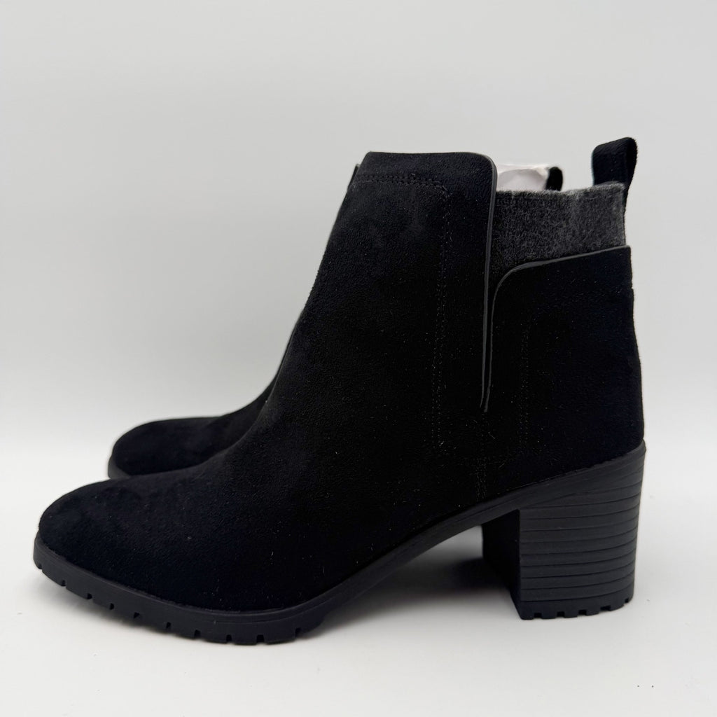 LifeStride Womens Maggie Ankle Booties Size 7 Wide EU 37 Black NWOB