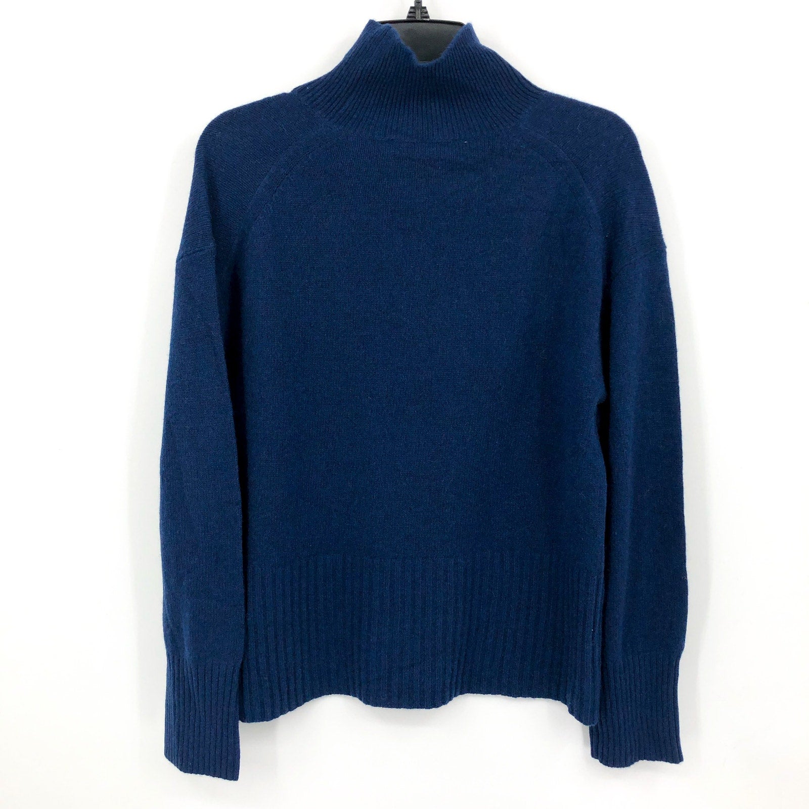 Everlane Womens The ReCashmere Oversized Turtleneck Sweater XS Navy Blue NWT