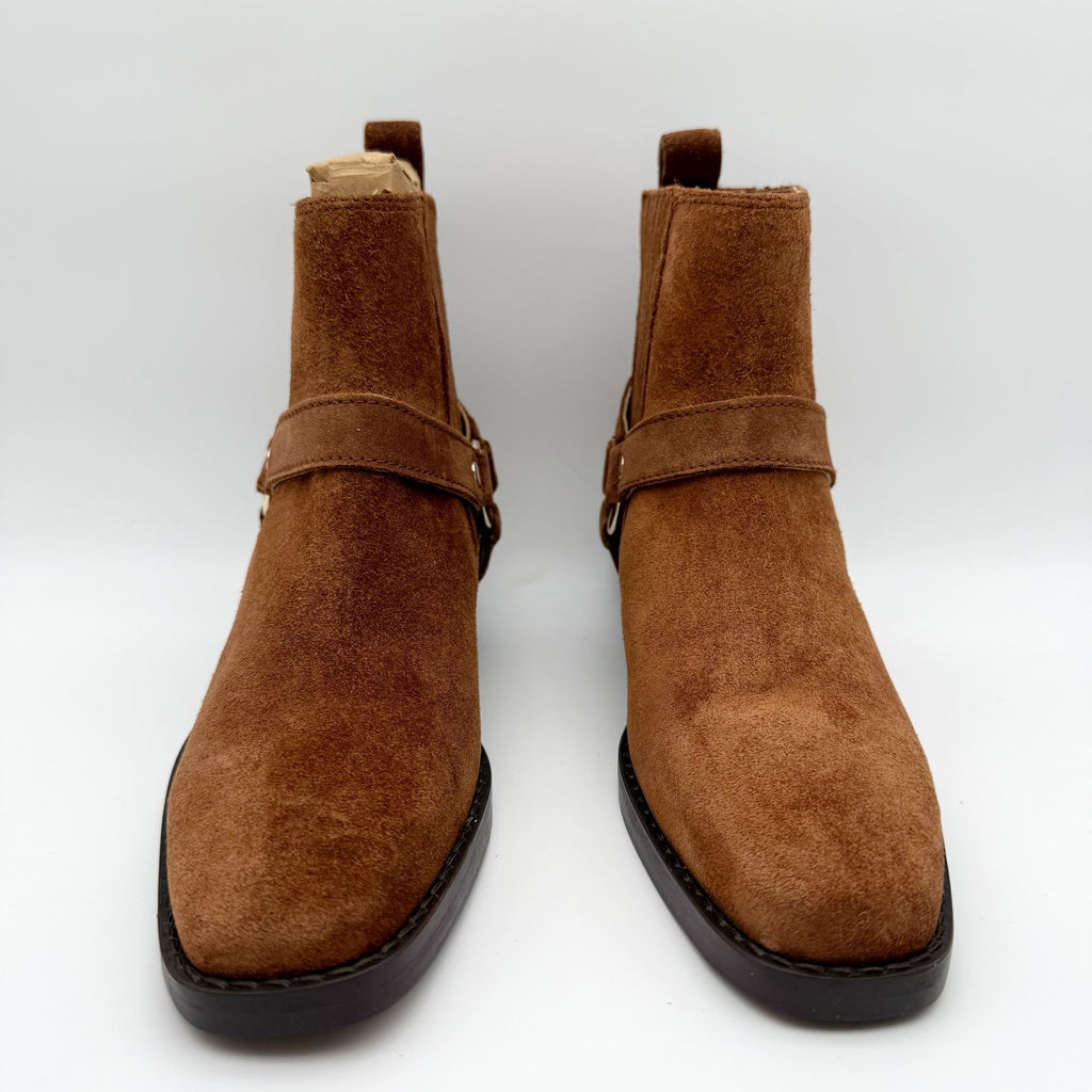 Madewell Womens The Santiago Western Ankle Boot US 6 Brown Suede NIB