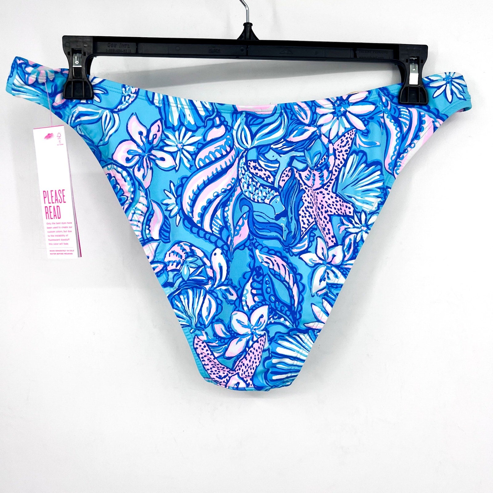 LILLY PULITZER Women's Kylen Bikini Bottom Size 14 Amalfi Blue Sound Sirens NWT