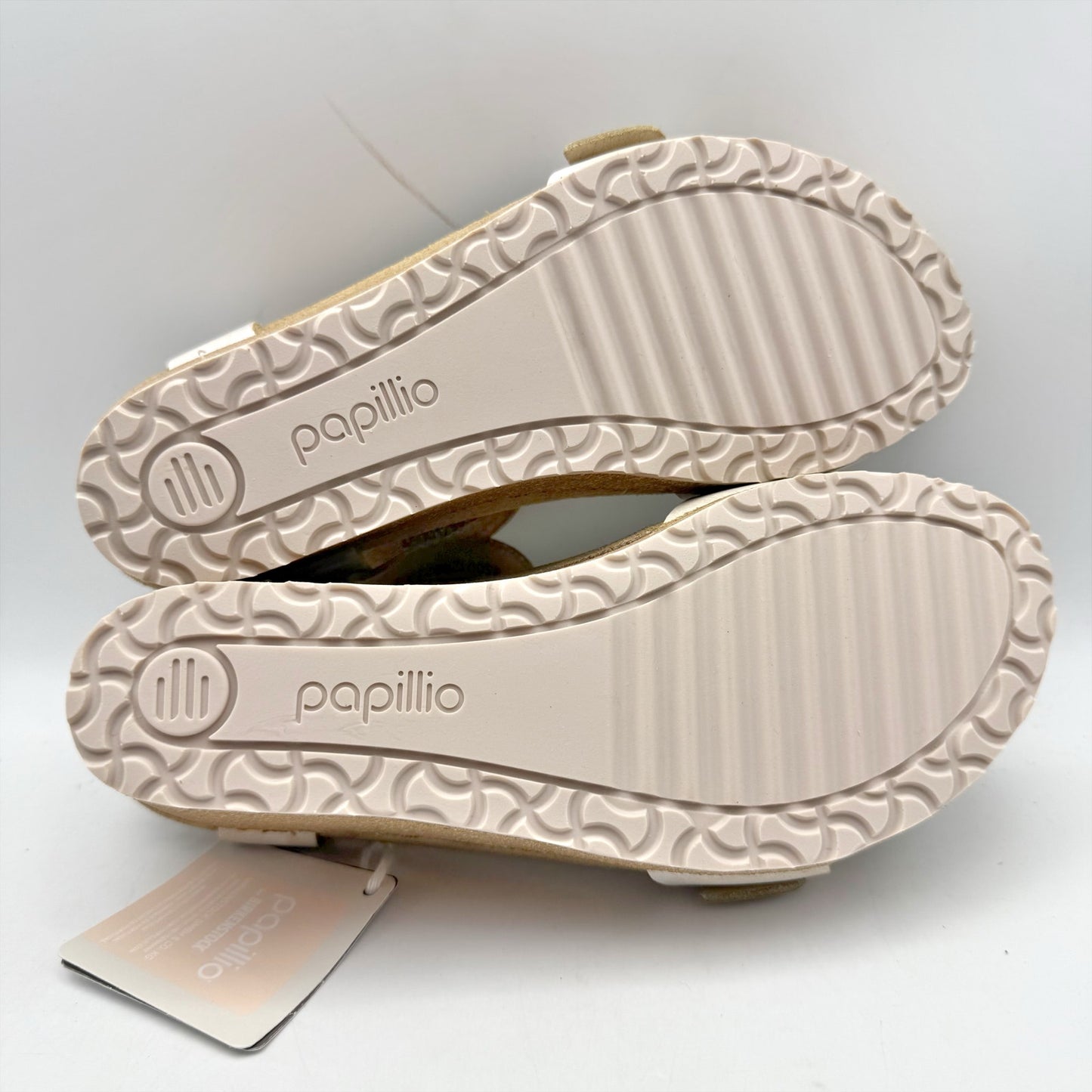 Papillio by Birkenstock Womens Soley Wedge Sandal EU 39 US 8 Silver Leather NWOB