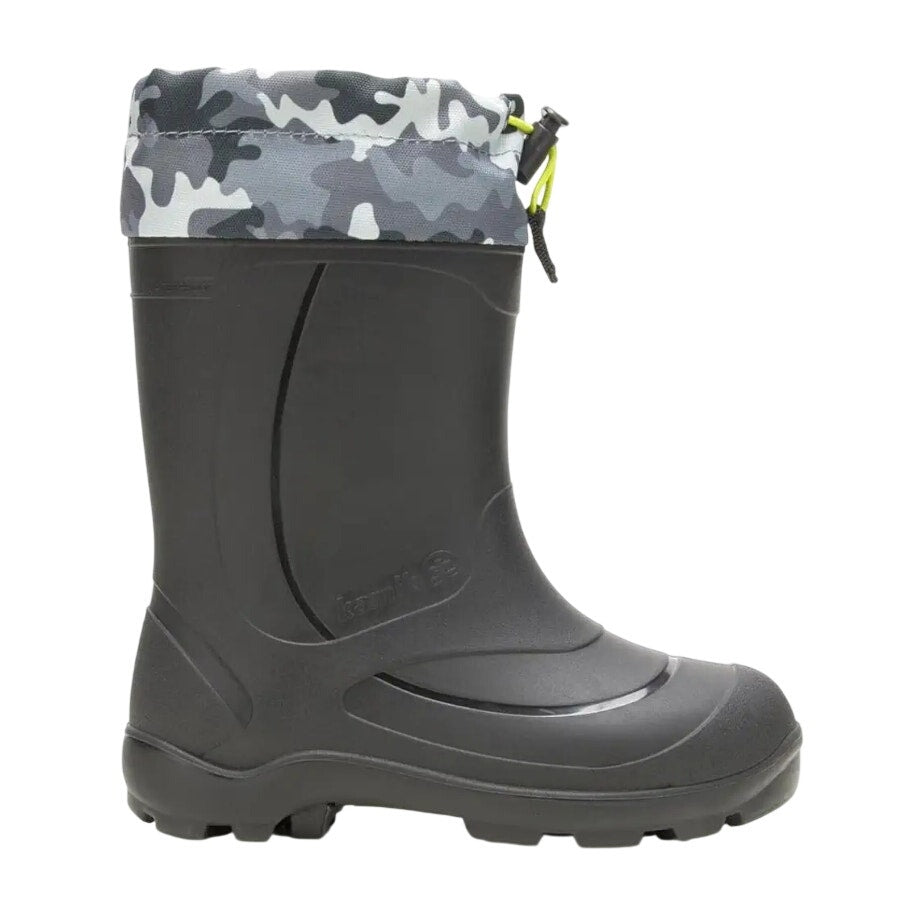 Kamik Kids Snobuster 2 Winter Boots US 6 EU 38 Grey Camo Waterproof NIB