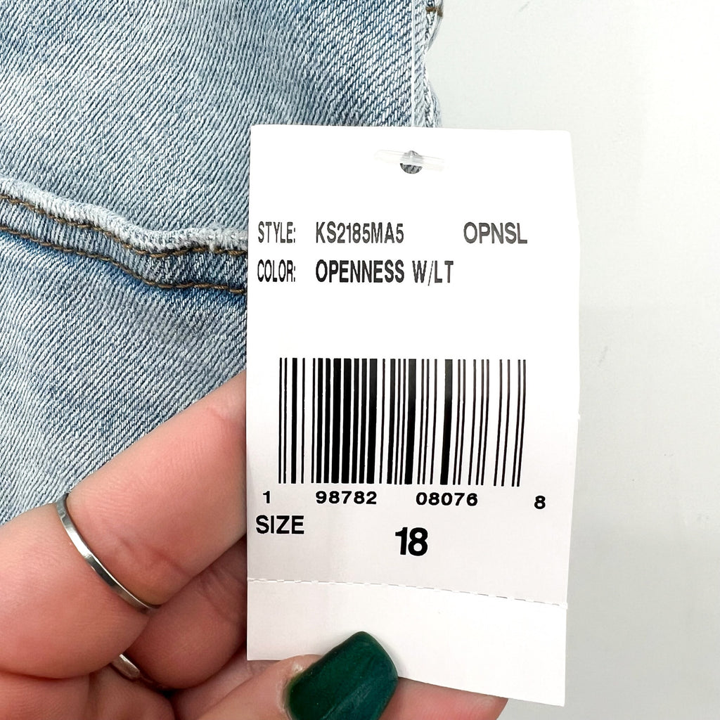 KUT FROM THE KLOTH Hailey Cutoff Denim Shorts Size 18 Openness High Waist NWT