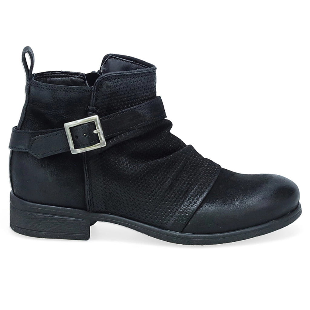 Miz Mooz Womens Suzy Ankle Bootie EU 39 US 8.5-9 Black Leather Boots NIB