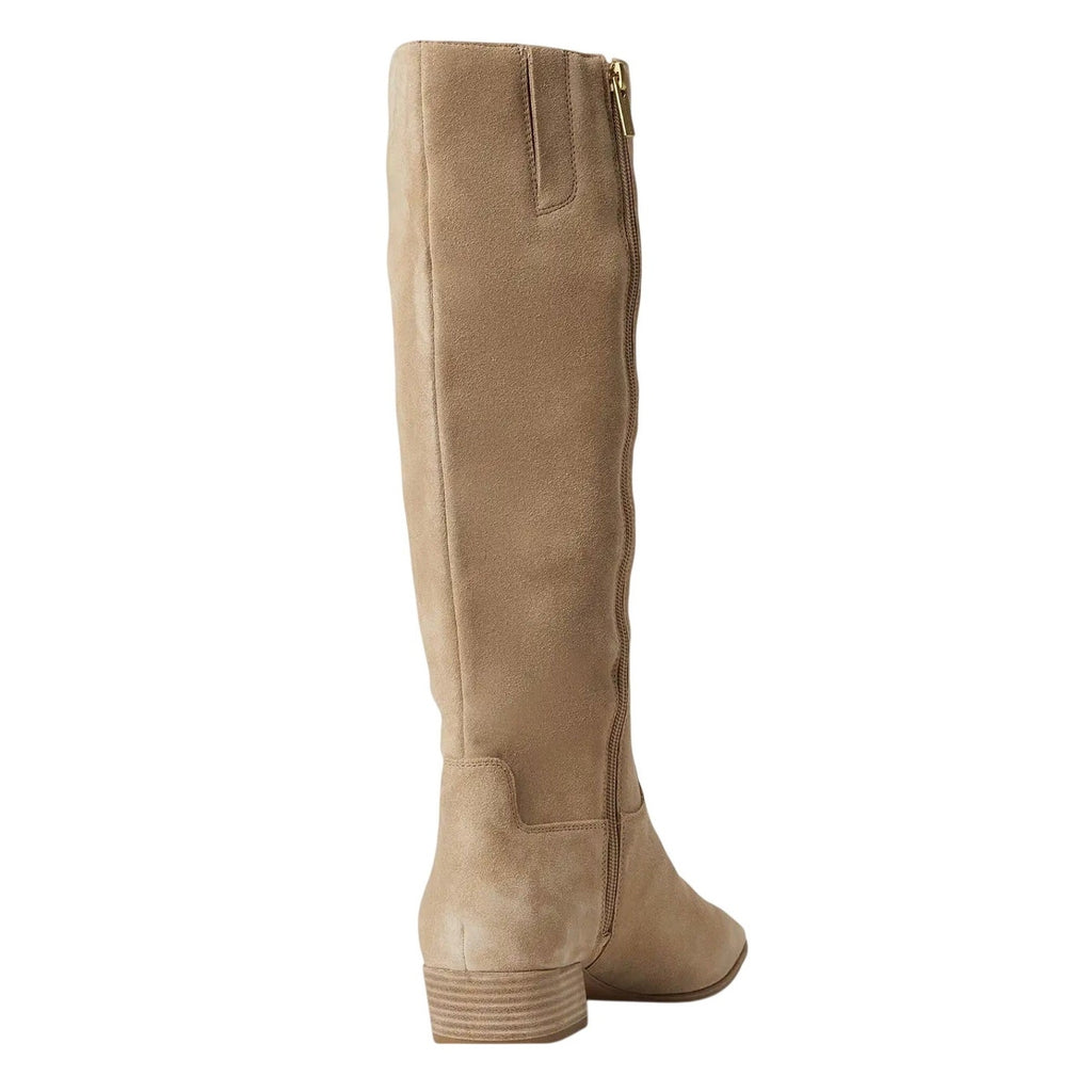Vince Camuto Womens Pavla 2 Knee High Boots US 7.5 M Wide Calf Beige Suede NIB