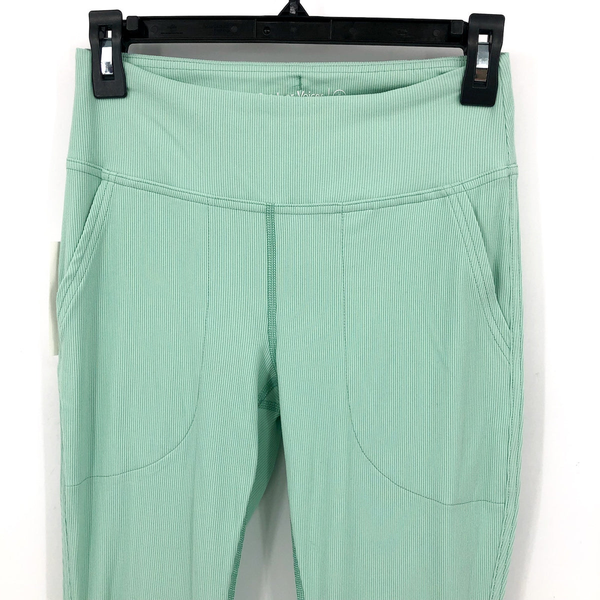 OUTDOOR VOICES Womens SuperForm Rib Flare Athletic Pants Small Green Patina NWT