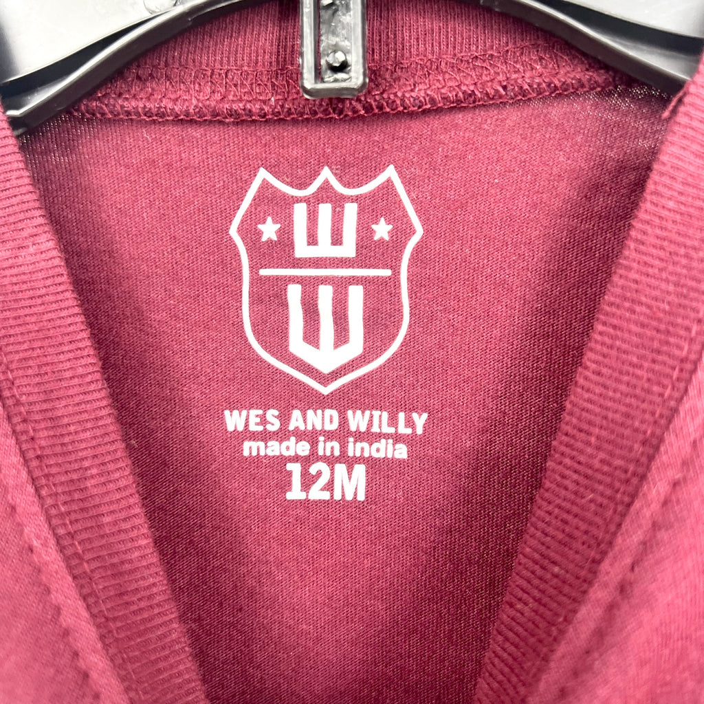 WES AND WILLY Infant Texas A&M One Piece Outfit 12 Months Red Maroon Graphic NWT