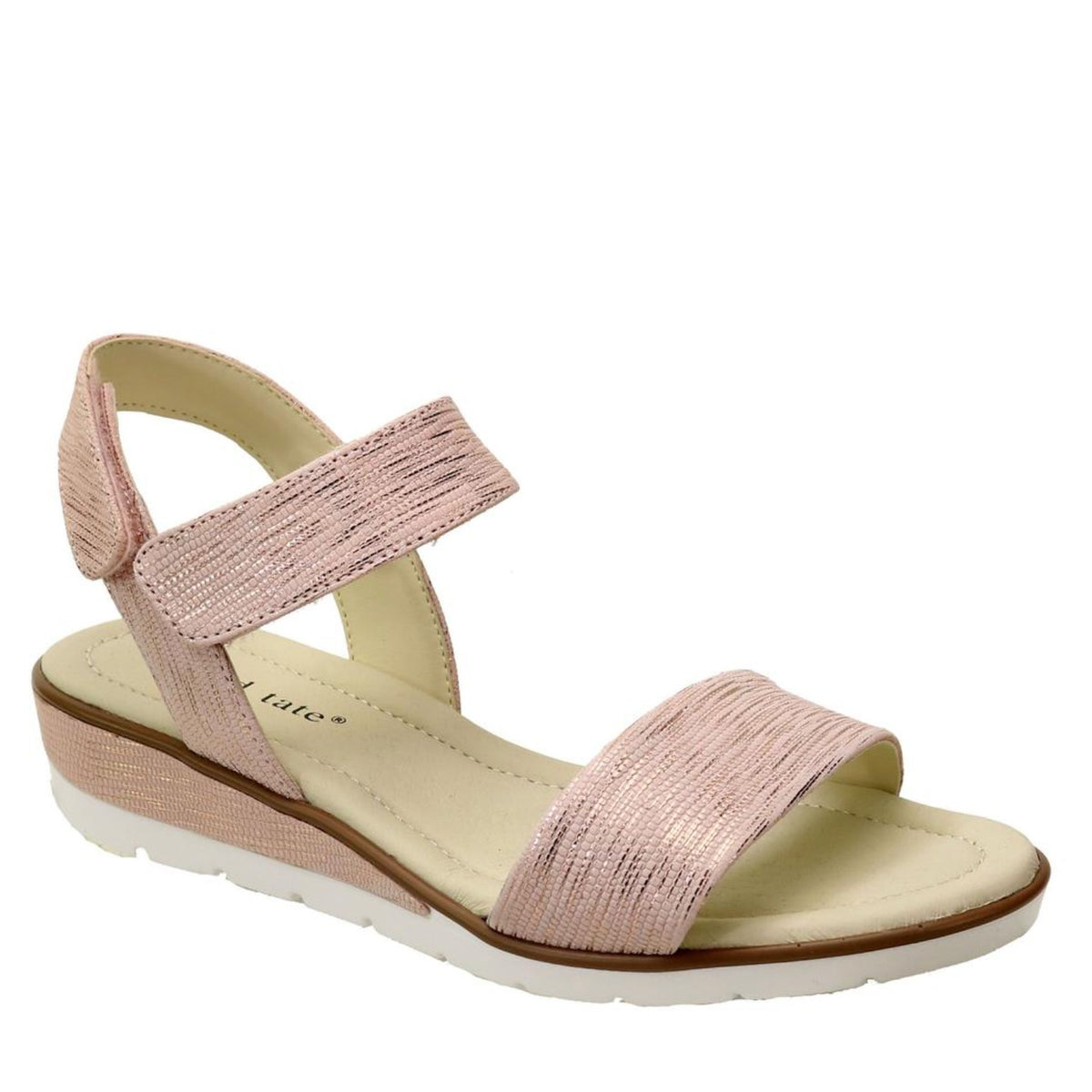 David Tate Womens Scala Sandals Size 12 M Pink Leather NWOB