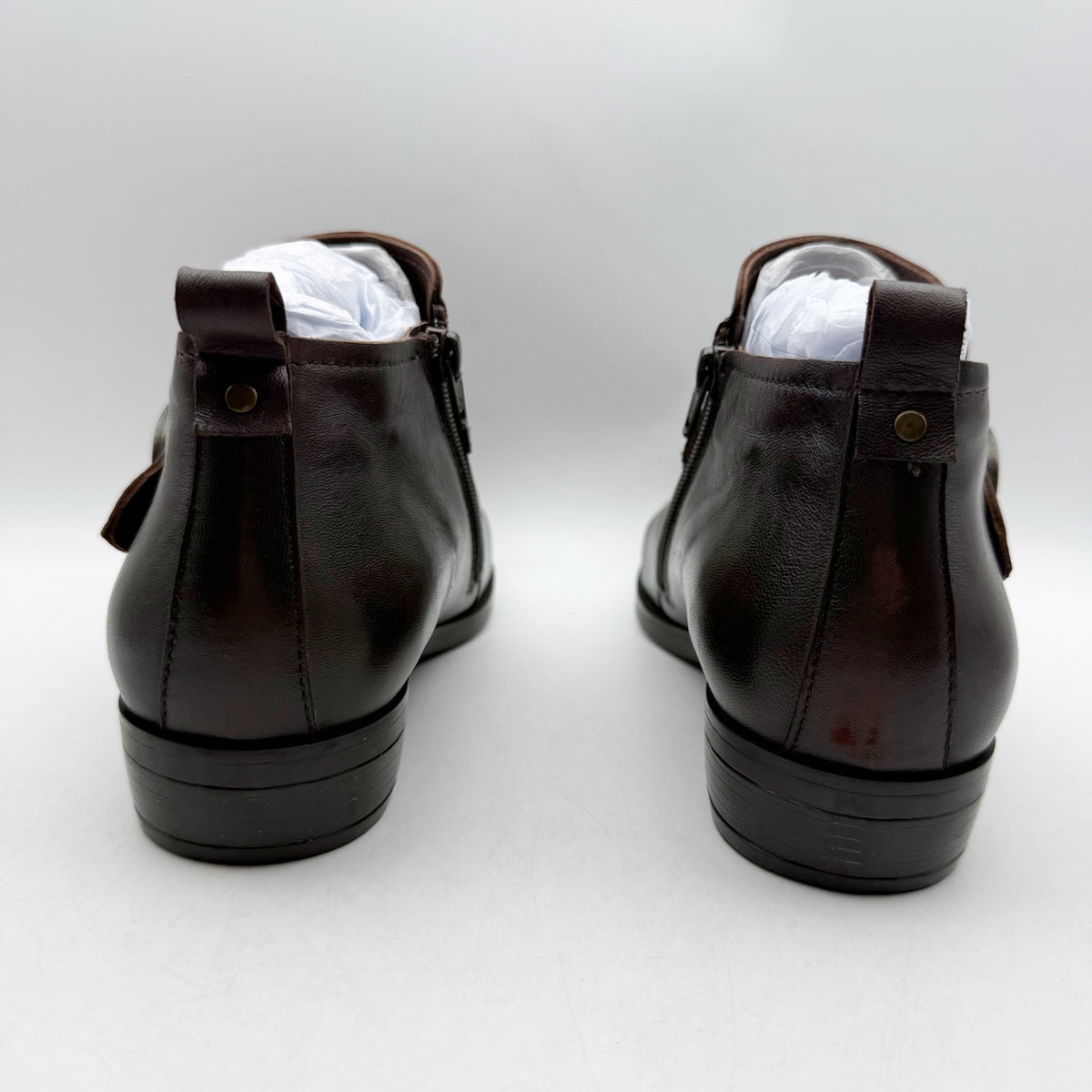 David Tate Womens Maverick Ankle Booties Size 9 Wide Brown Leather Boots NIB