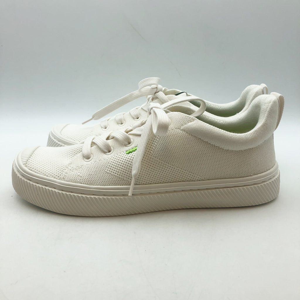 Cariuma IBI Low Sneakers Womens 10.5 Mens 9 Off White Bamboo Knit Casual NIB