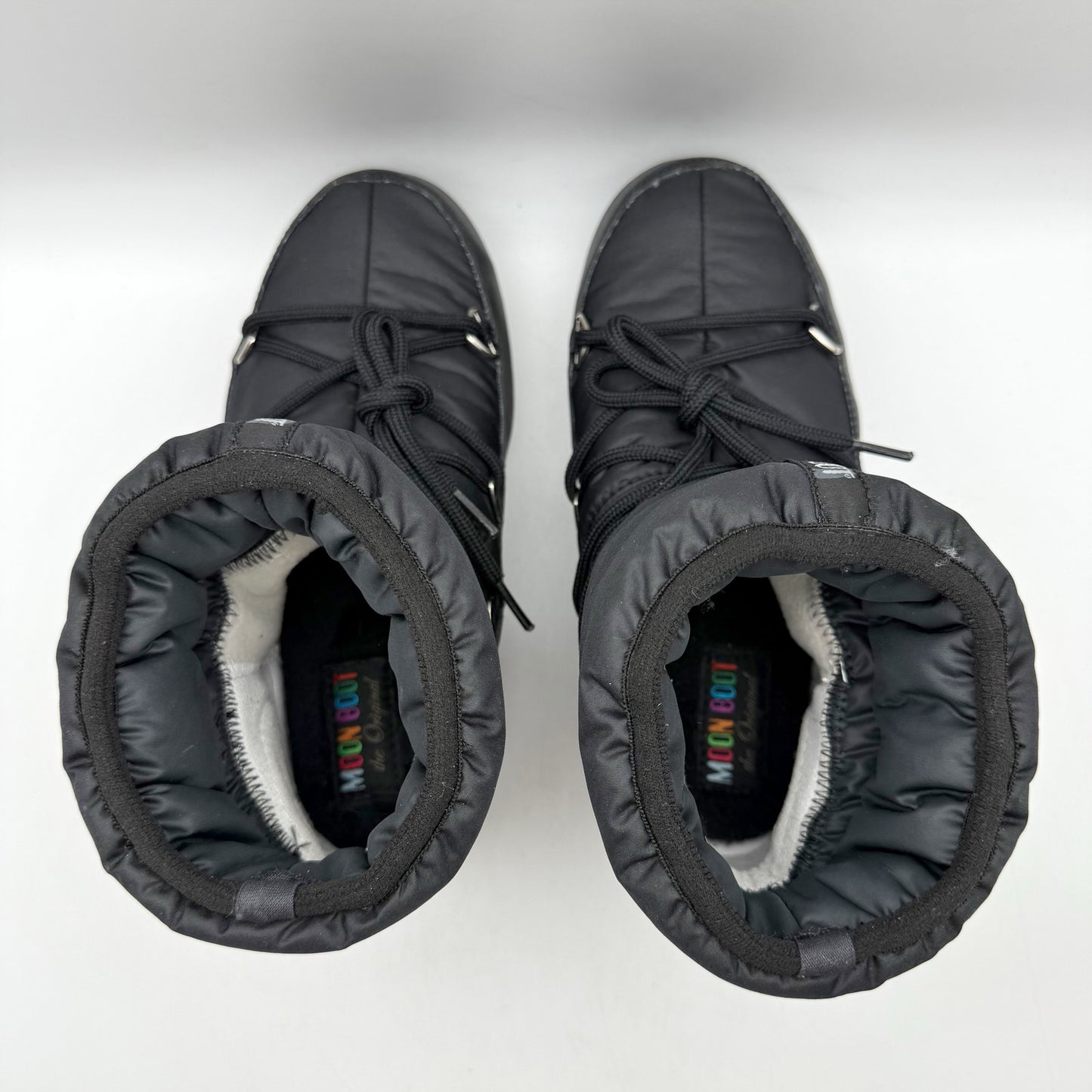 Moon Boot Low Nylon Ankle Boots Size EU 36 US 5.5 Black Waterproof NWOB