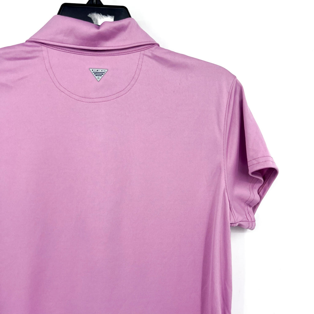 COLUMBIA Women's Tidal Tee Polo Shirt XL Pink Minuet Short Sleeve UPF NWT