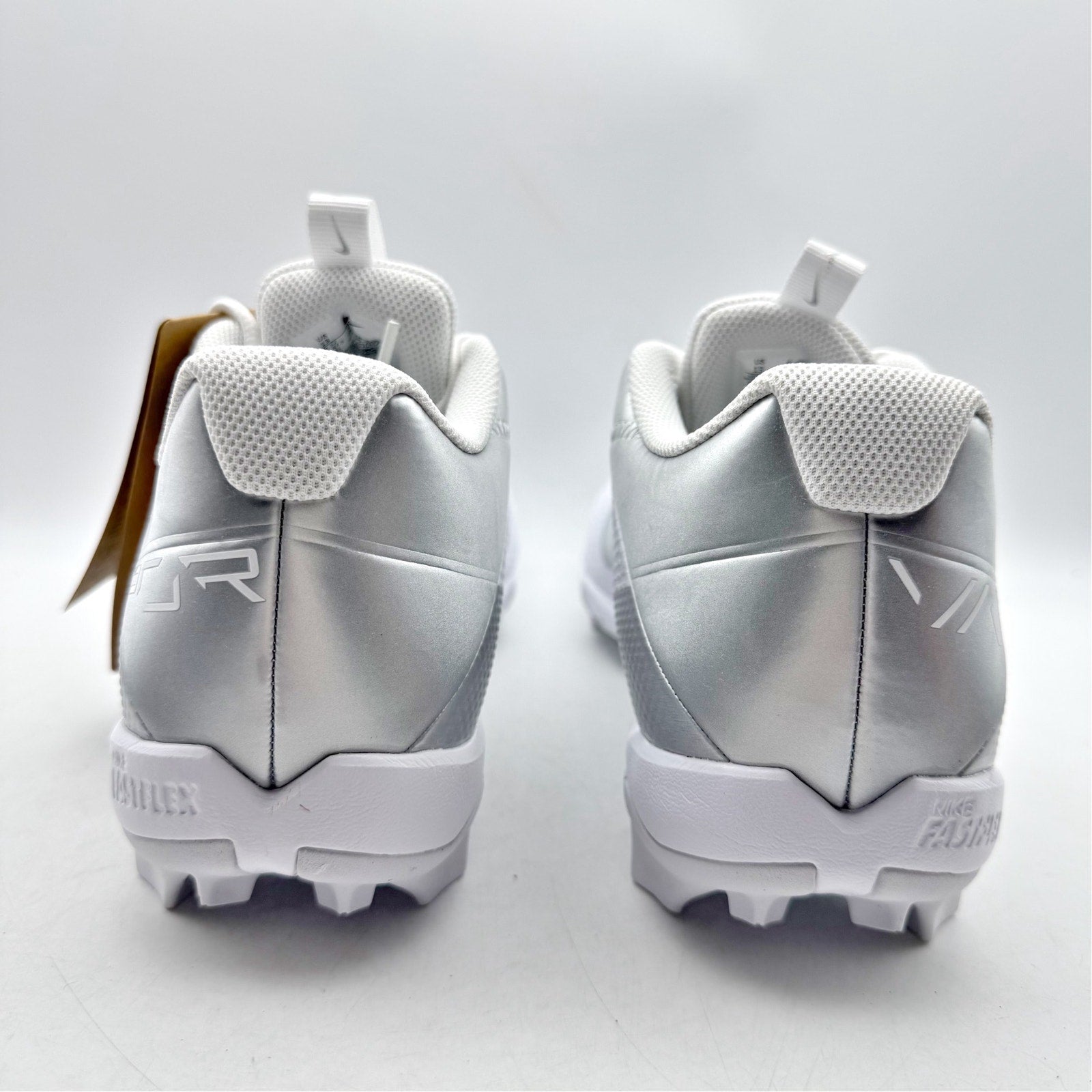 NIKE Mens Vapor Edge Shark 2 Football Cleats US 13 EU 47.5 White Silver NIB