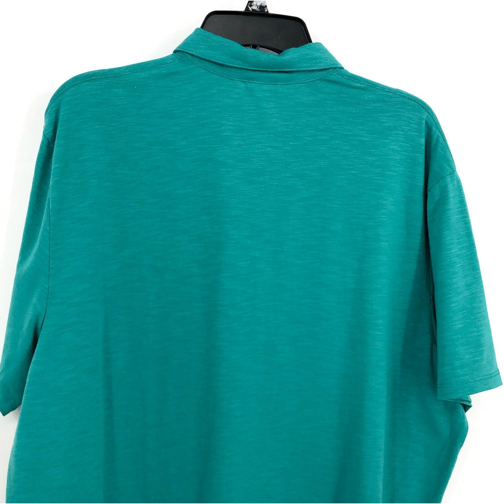 L.L.BEAN Mens Lakewashed Performance Polo Shirt XXL Blue-Green Short-Sleeve NWT