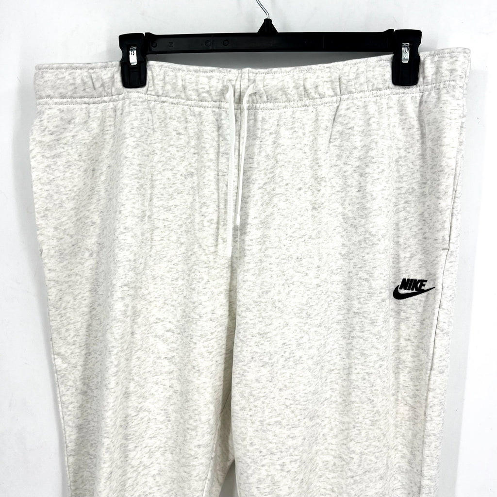 NIKE Womens Club Fleece Mid Rise Joggers US 1X Light Grey Sweatpants NWT