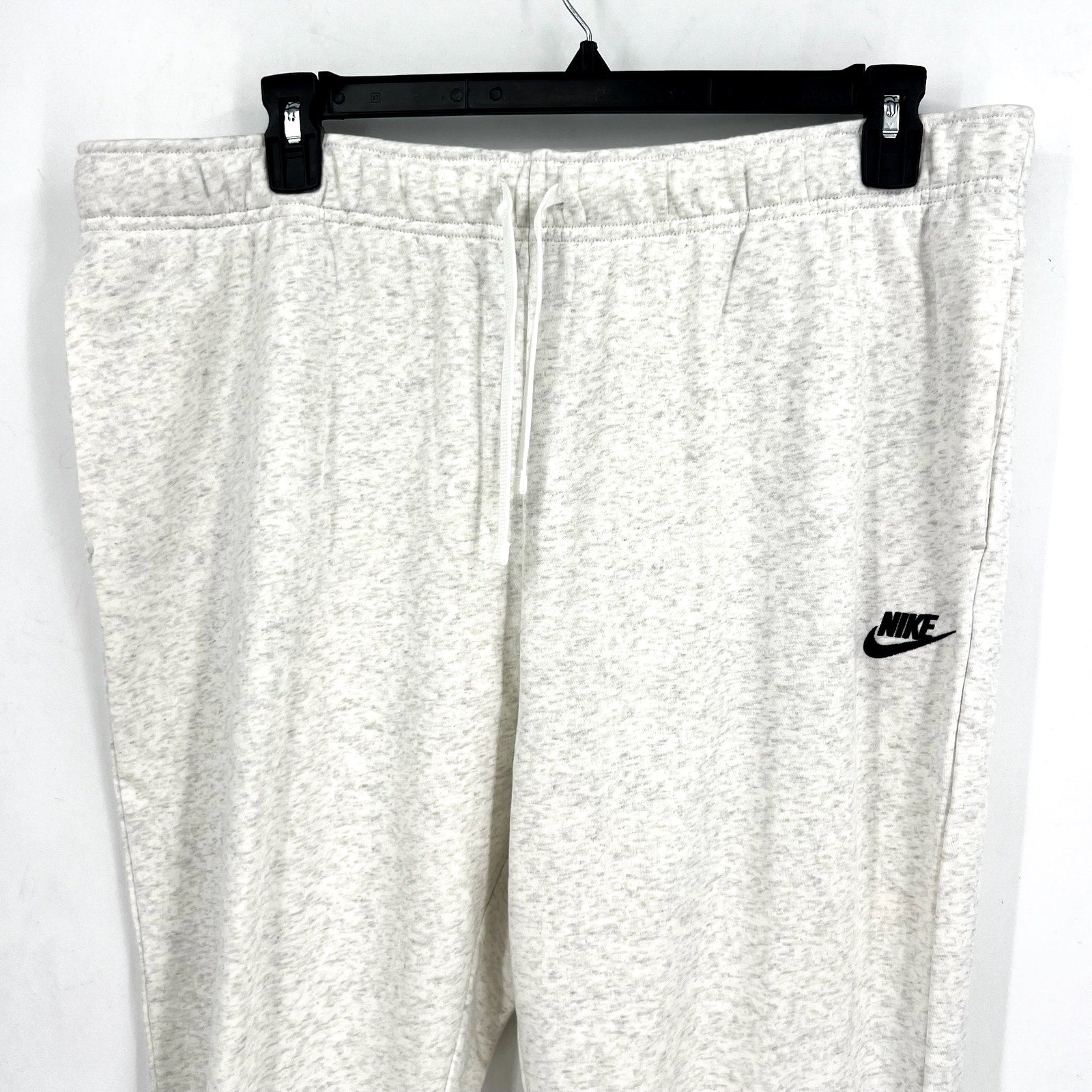NIKE Womens Club Fleece Mid Rise Joggers 1X Light Grey Sweatpants NWT