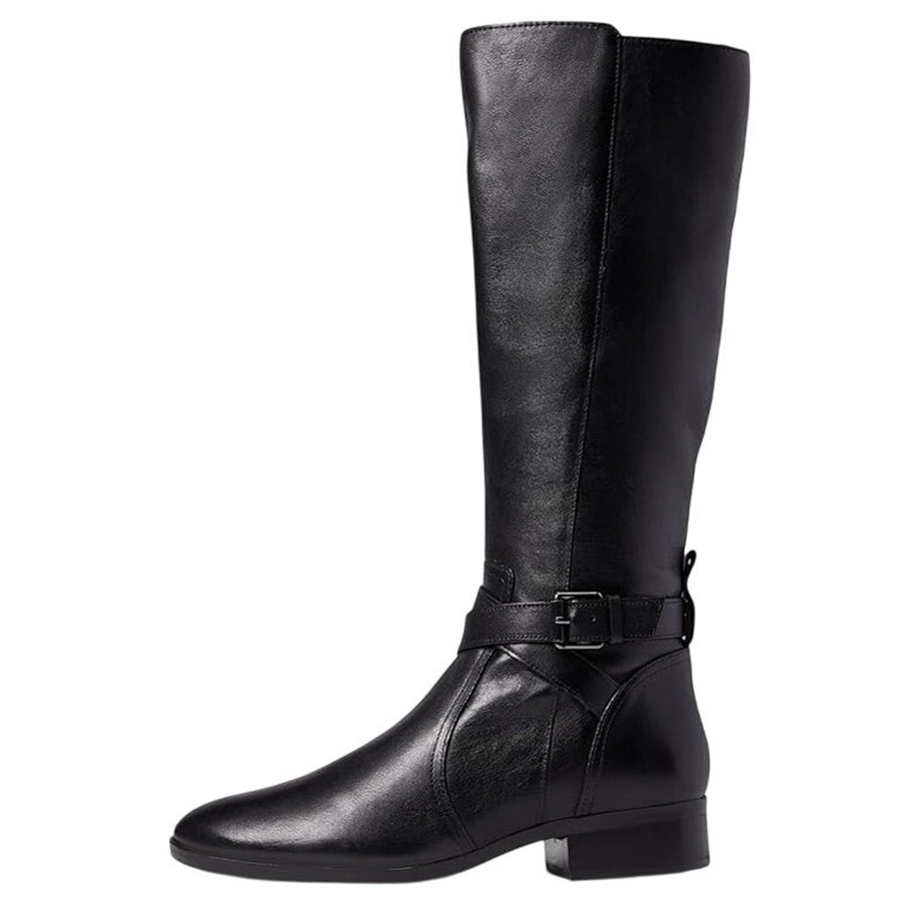 Naturalizer Womens Rena Knee High Boot 8.5M Wide Calf EU 38.5 Black Leather NWOB