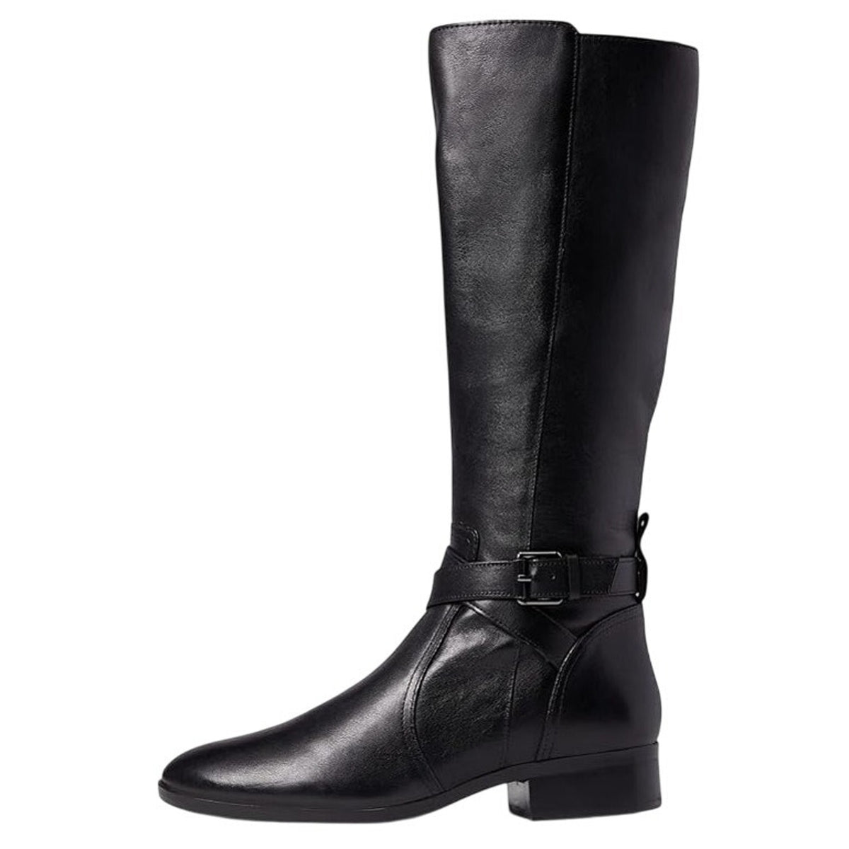 Naturalizer Womens Rena Knee High Boot 8.5M Wide Calf EU 38.5 Black Leather NWOB