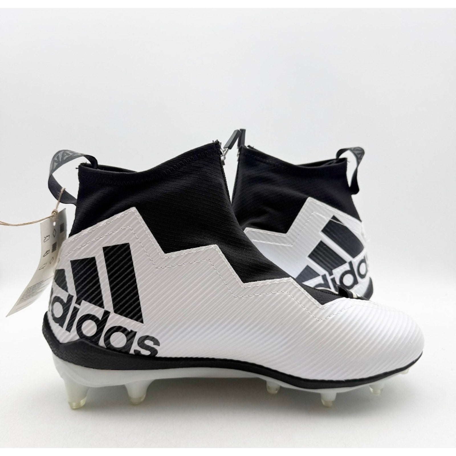 ADIDAS Men's Nasty 2.0 Football Cleats Size 11.5 White Black Zipper GV8306 NWOB