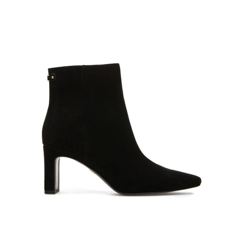 Sam Edelman Womens Saige Ankle Boots US 8  M EU 38.5 Black Suede Heels NIB