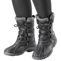 Baffin Women Yellowknife Snow Boots US 11 Black Leather Waterproof Insulated NIB