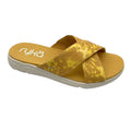Ryka Womens Malin Slide Sandals Size 9 M EU 39 Yellow Print Comfort NIB