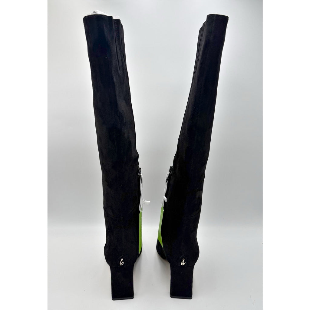 SAM EDELMAN Womens Sylvia Knee High Boots Size 6.5 M Black Suede NIB