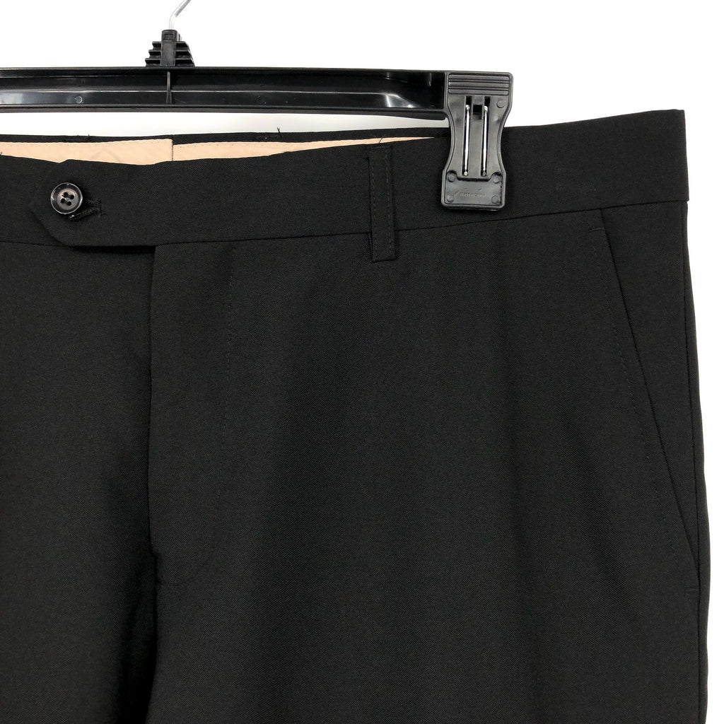 OPPOSUITS Mens Slim Fit Dress Pants 36 x 33 Black Straight Leg Flat Front NWOT