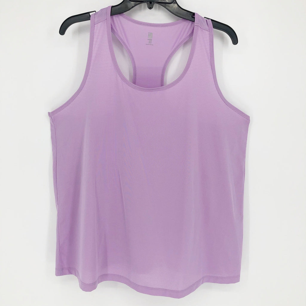 IDEOLOGY Womens Workout Tank Top 2X Crocus Petal Purple Racerback Scoop Neck NWT
