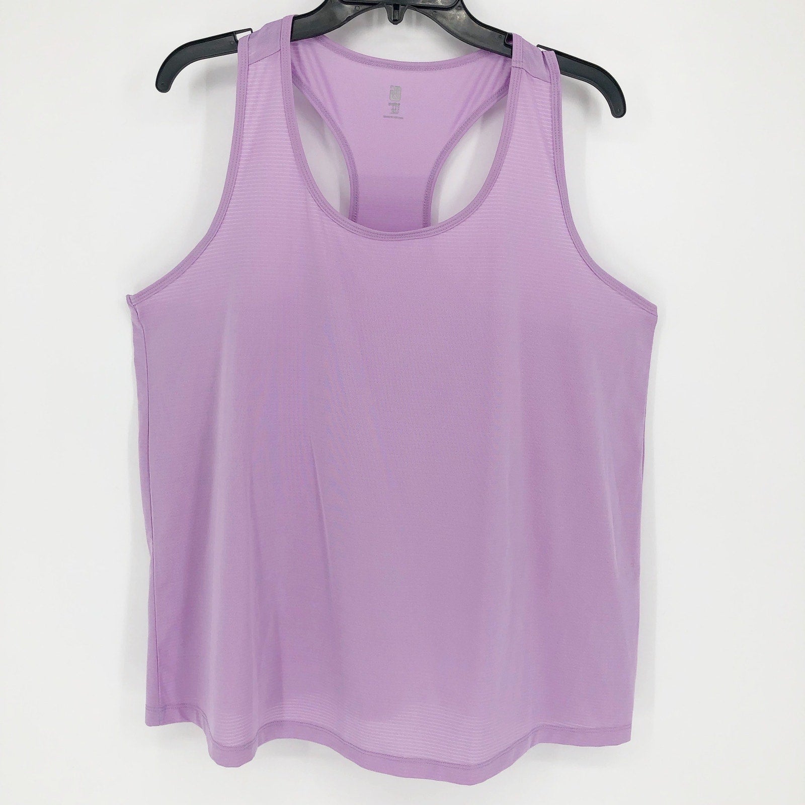 IDEOLOGY Womens Workout Tank Top 2X Crocus Petal Purple Racerback Scoop Neck NWT