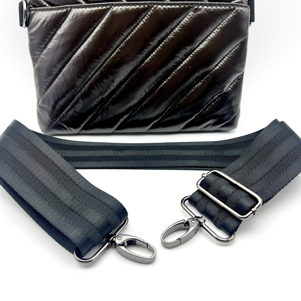 THINK ROYLN Diagonal Bum Bag 2.0 Medium Glossy Chocolate Brown NWOT
